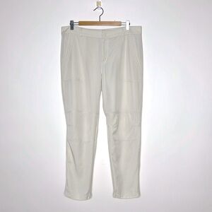 VINCE 100% Lyocell Cream Tapered‎ Leg Pleat Ankle Pants Sz 14